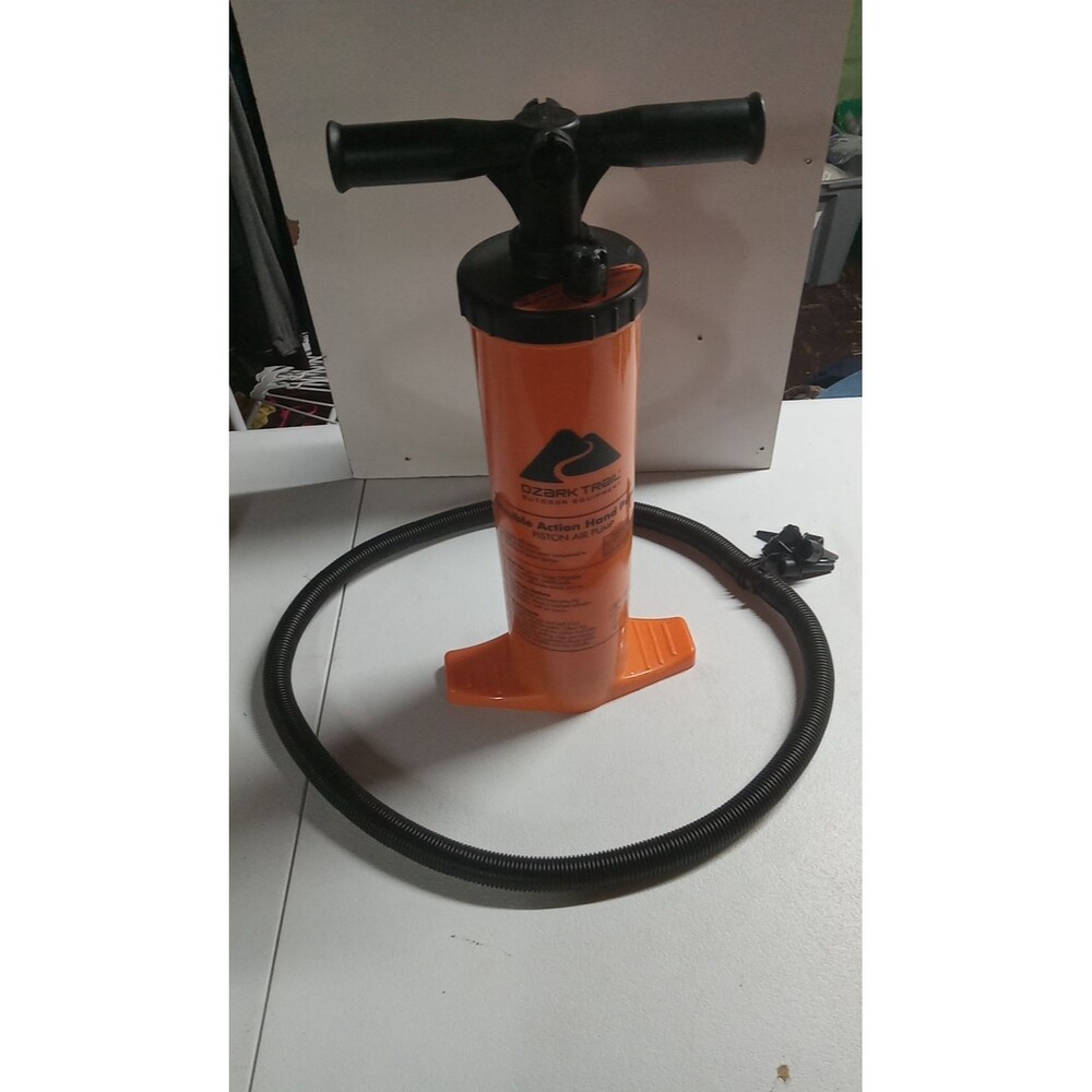 Ozark Trail Heavy-Duty Double-Action Air Pump Manual Piston Pump with 4 Adapters